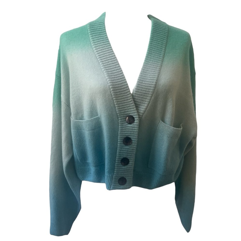 Crush Cashmere - Triple Dip Dye Lolas Bomber - Ocean